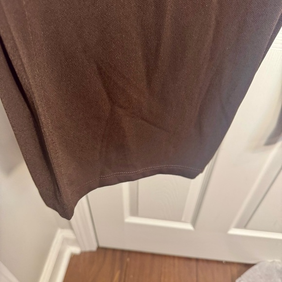 NWOT. SIMONTON SAYS 2X dark brown pants with elastic waist band. Pull on pants - Picture 6 of 10